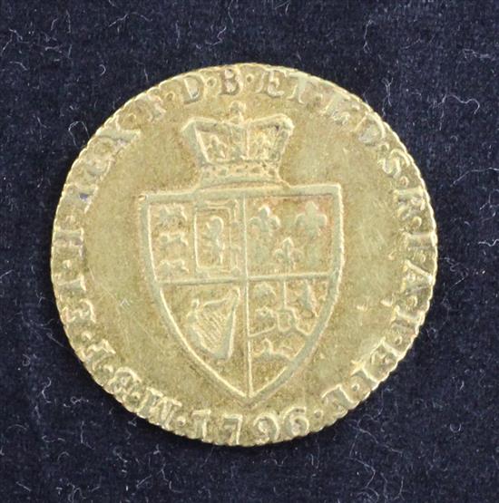 A George III gold half guinea, 1796,